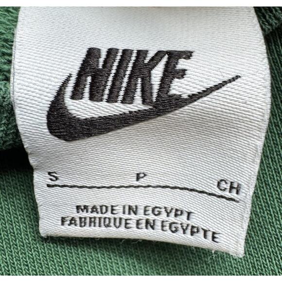 Nike Sweatshirt Mens Sportswear Club Fleece French Terry Size Small Green Crew - Picture 7 of 9